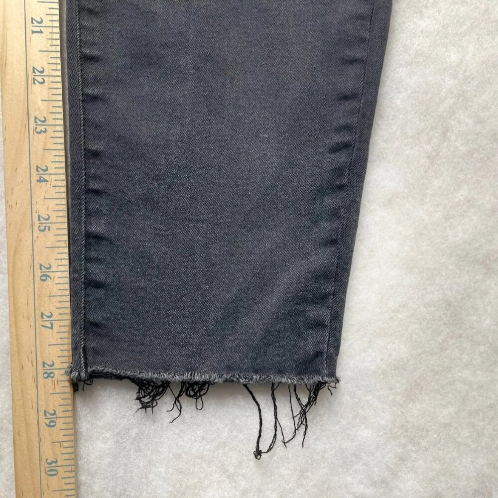 Sonoma Goods For Life Womens Black Raw Frayed Hem Skinny Denim Jeans Size 16R - Picture 8 of 9